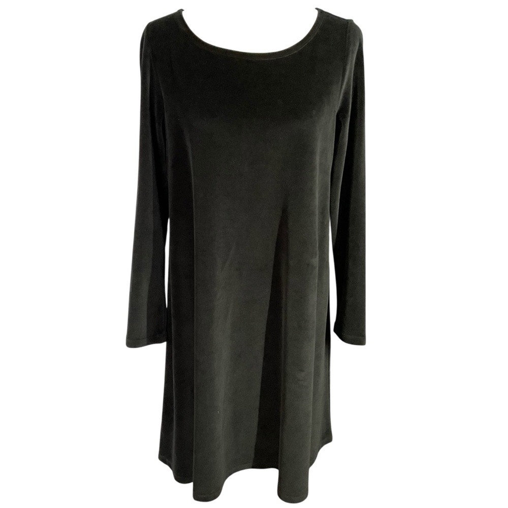 NWT Pure Jill by J Jill Black Velour Size S Midi Length Long Sleeve Soft Velvet